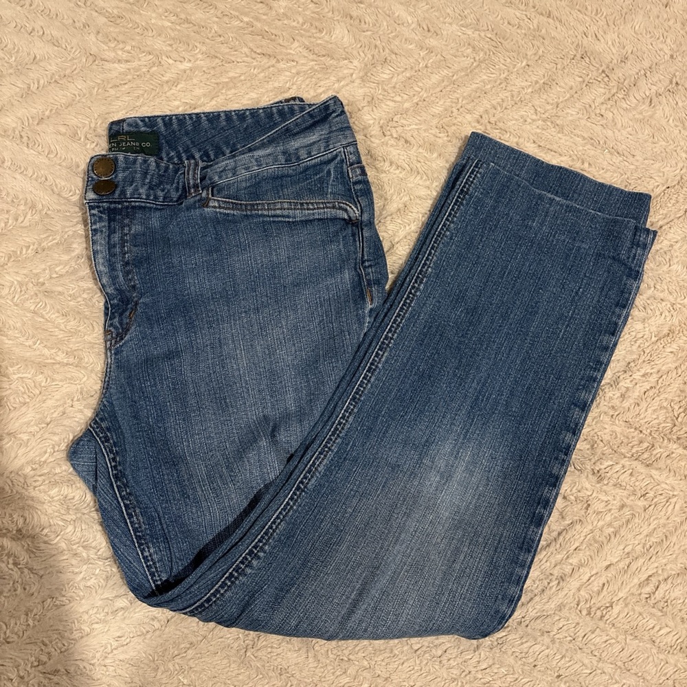 LRL Lauren Jeans co. Ralph Lauren high rise straight leg 8